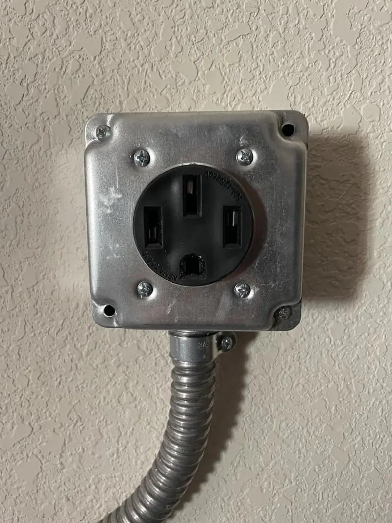 NEMA 14-50 outlet installed for Smart Home Electrical in Montgomery